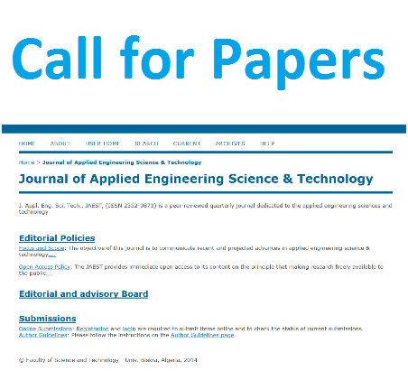 Announcing New Journal. Call for Papers for Inaugural Issue