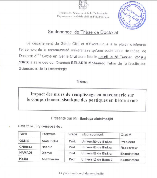 Mr.Boubaya Abdelmadjid le 28 Février 2019 à 13h30