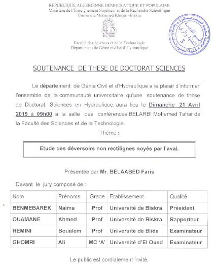 Mr.BELAABED Faris le 21 Avril 2019 à 09h00