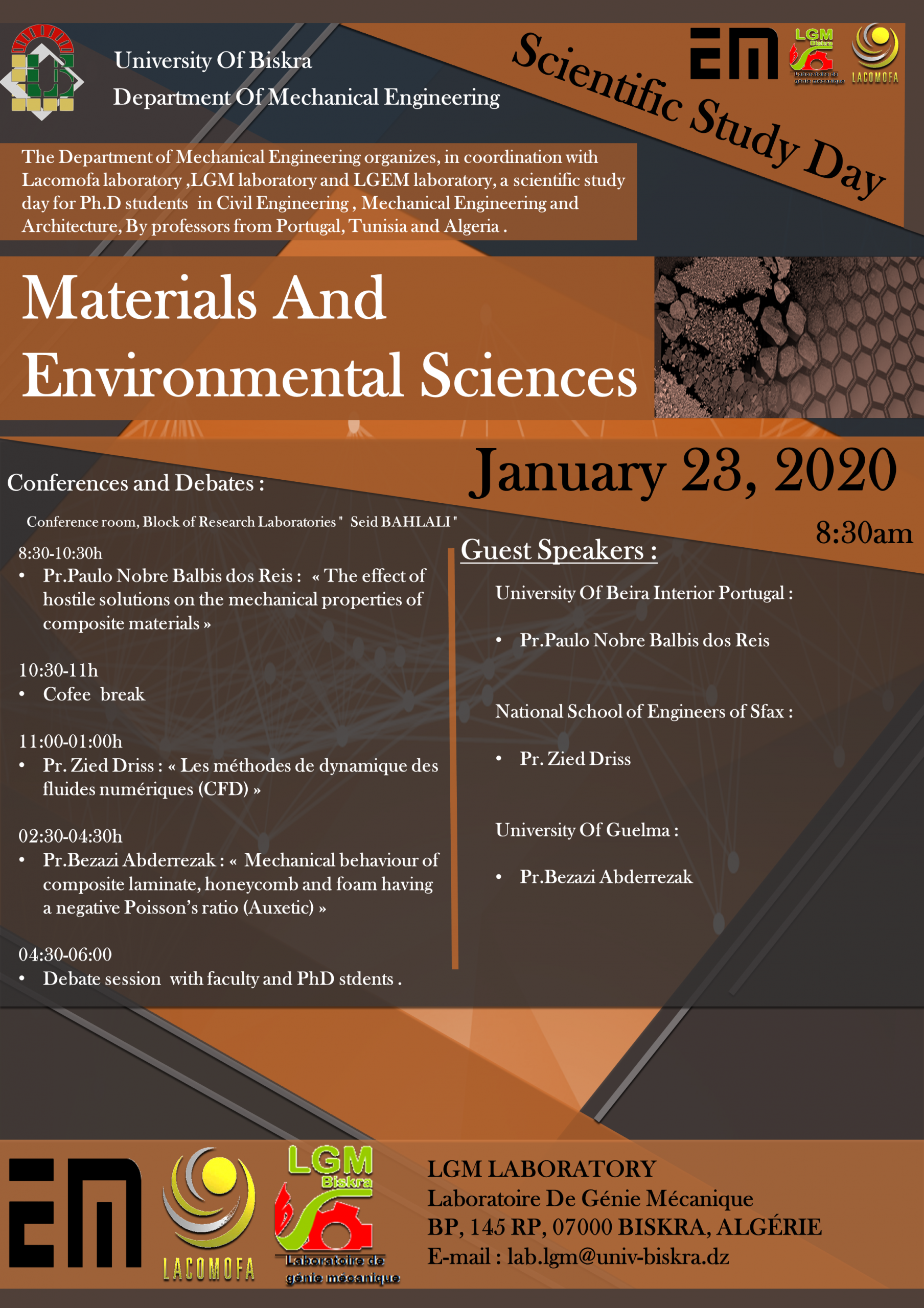 Journée d’étude science des matériaux et environnement