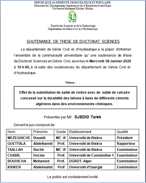 Mr. DJEDID Tarek on 01/08/2020 at 10:00 am