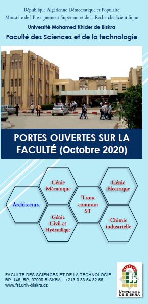 Portes ouvertes sur la Faculté ( Octobre 2020)
