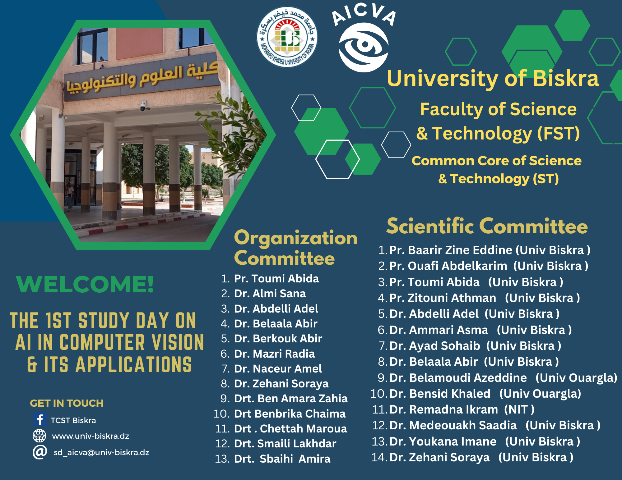 THE 1ST STUDY DAY ON A I C V A OUR TOPICS 2024 AI IN COMPUTER VISION & ITS APPLICATIONS AICVA 2024