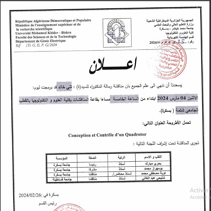 Mr. TELLI Khaled le 04/03/2024 à 17h00
