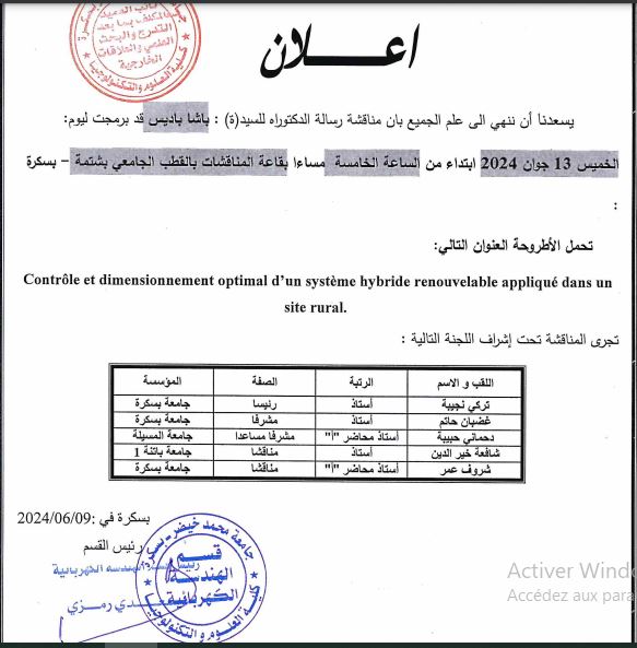 Mr. BACHA Badis le 13/06/2024