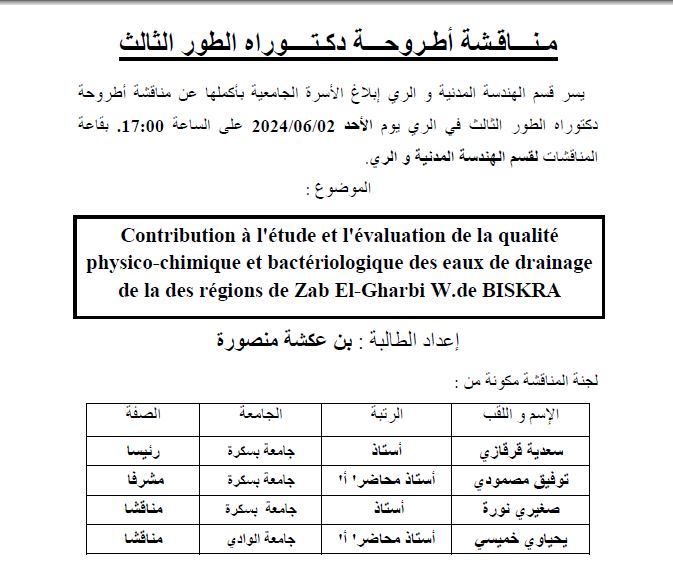 Melle. BEN AKCHA Mansoura le 02/06/2024
